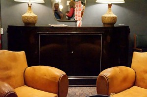 This Art Deco cabinet has a stunning wood grain