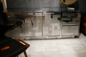 A beautiful chrome credenza