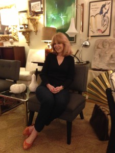 A Billy Haines hostess chair was originally designed so that proper ladies of the time could sit properly with ankles delicately crossed.
