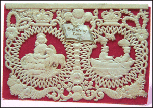 cameo-embossed paper lace valentine, 18th century