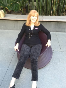 Having fun in the playful “Spun”chair