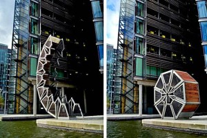 This rolling bridge is inventive and beautiful