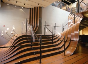 This staircase, at Longchamp’s Manhattan flagship, is like no staircase you’ve ever seen