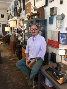 Gary Gibson in his Beverly Boulevard showroom. (Photo by G. Bruce Smith)