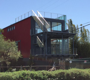 Modern home has interesting architectural features