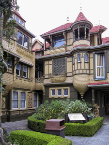The unusual Winchester Mystery House includes doors to nowhere