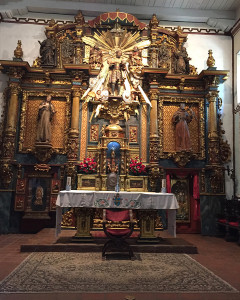 The chapel altar at San Fernando Mission