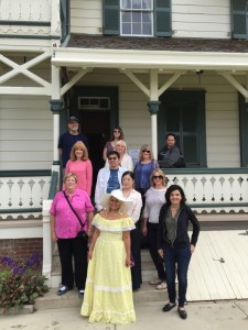One of my lovely Meetup groups in front of the historic Point Fermin Lighthouse