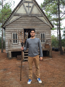Ryan Garton on the set of “Sleepy Hollow.”